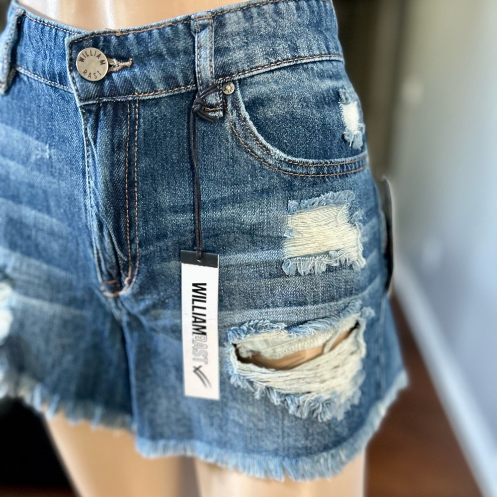 NWT William Rast Distressed Denim Shorts - Picture 4 of 10